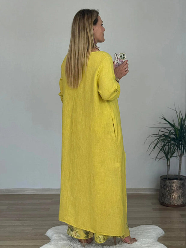 Top asymétrique décontracté et pantalon à jambes larges