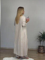 Top asymétrique décontracté et pantalon à jambes larges