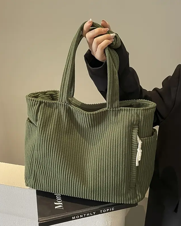Tilda | Sac Tote côtelé avec détail cordon