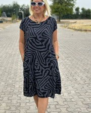 Nelia™ | Robe d’été à col rond et joli imprimé