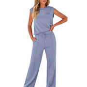 Kamila | Top sans manches et pantalon avec cordon à la taille
