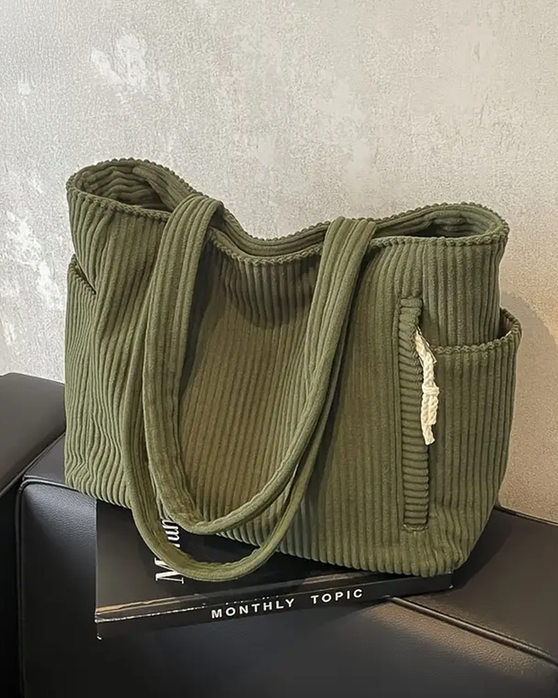 Tilda | Sac Tote côtelé avec détail cordon