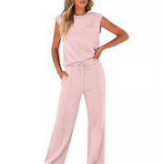 Kamila | Top sans manches et pantalon avec cordon à la taille