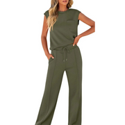 Kamila | Top sans manches et pantalon avec cordon à la taille