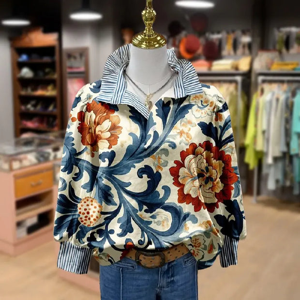 SERENITY™ | Blouse Fleurie Vintage Élégante