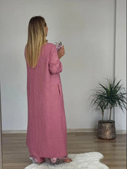 Top asymétrique décontracté et pantalon à jambes larges