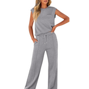 Kamila | Top sans manches et pantalon avec cordon à la taille
