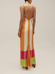 Paloma | Maxi Robe Colorée à Rayures