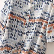 Alessandra | Blouse Décontractée en Chiffon Imprimé avec Col en V