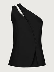 Dione™ | Top asymétrique à détail de boutons