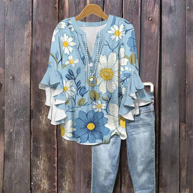 Blouse d’été « Jour de Marché » – Élégante & Légère