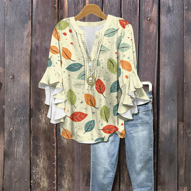 Blouse d’été « Jour de Marché » – Élégante & Légère