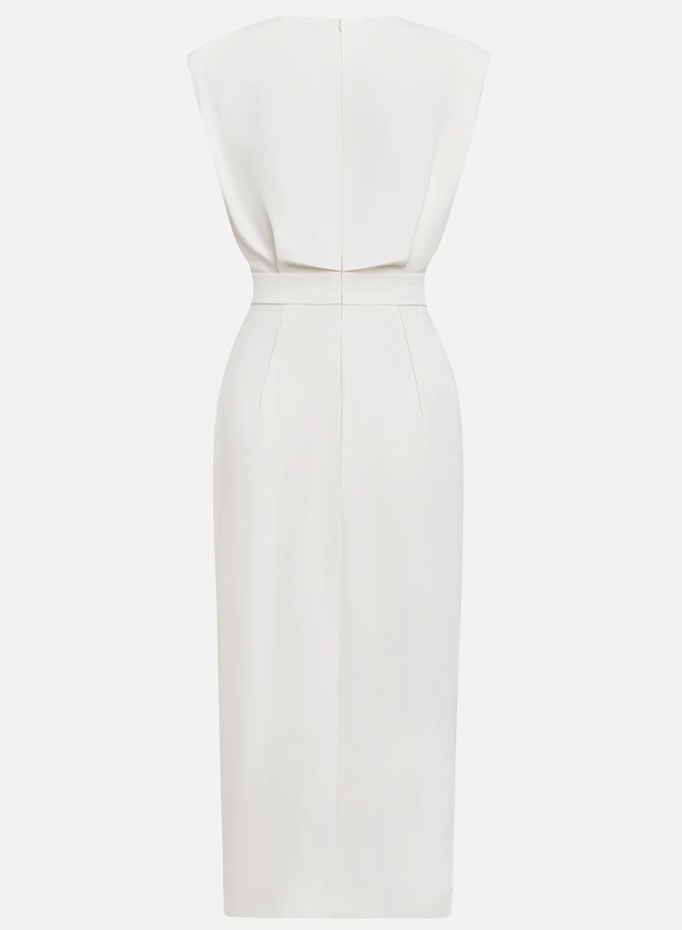 NOMI™ | Robe avec Boutons Dorés et Fente Latérale
