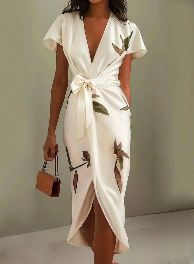 Clara | Élégante robe satinée blanche
