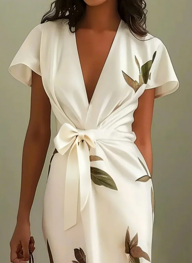 Clara | Élégante robe satinée blanche