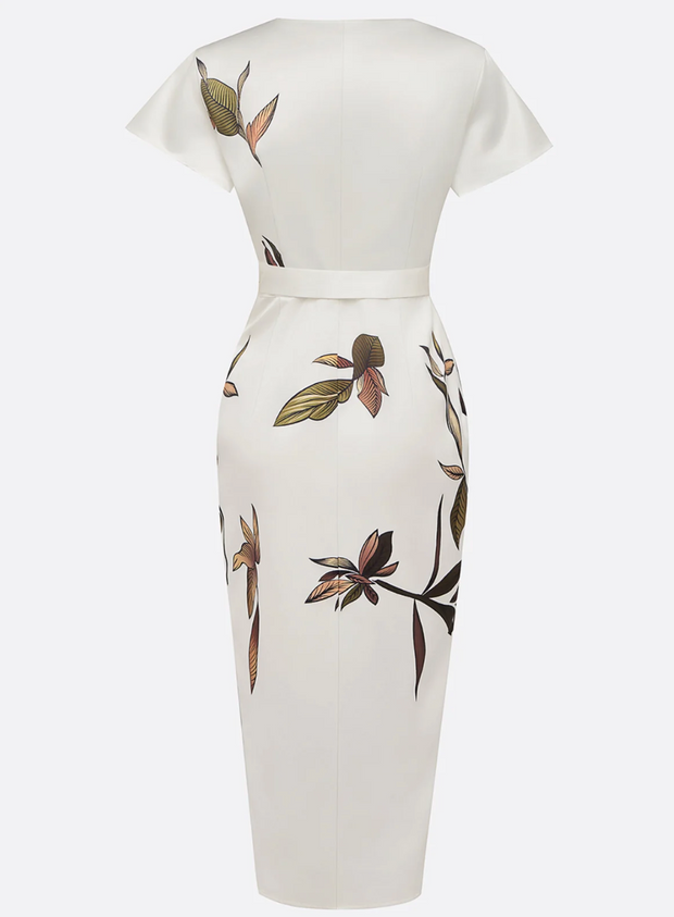 Clara | Élégante robe satinée blanche