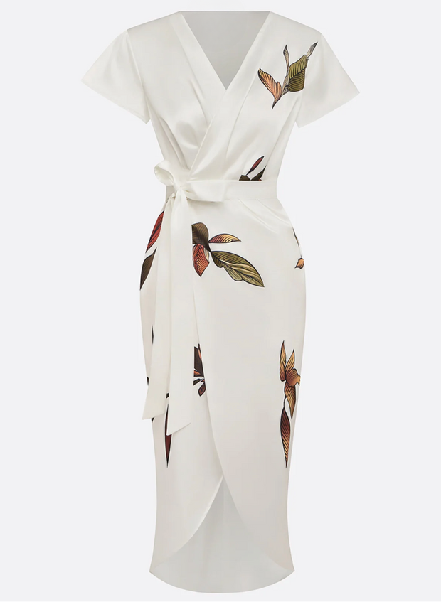 Clara | Élégante robe satinée blanche