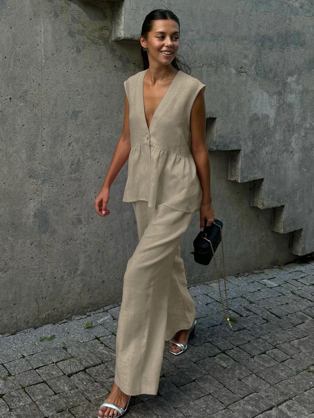 Dakota | Ensemble deux pièces en coton et lin