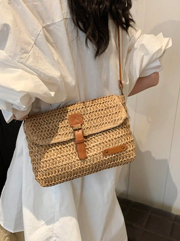 Sac bandoulière en paille