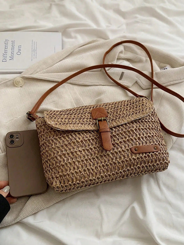 Sac bandoulière en paille