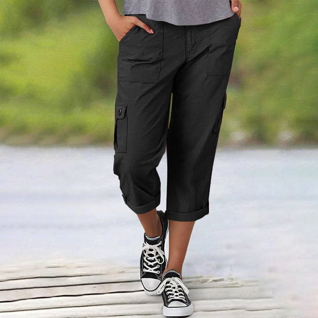 Capri | Pantalon Cargo élastique