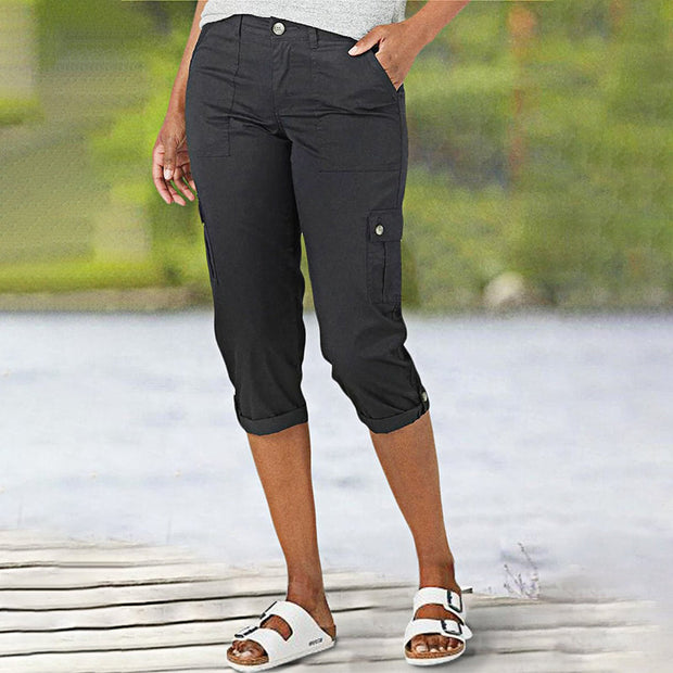Capri | Pantalon Cargo élastique