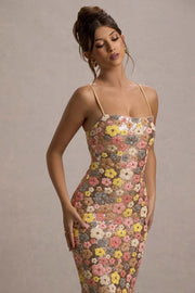 SELVIANA | Robe Longue à Paillettes Florales